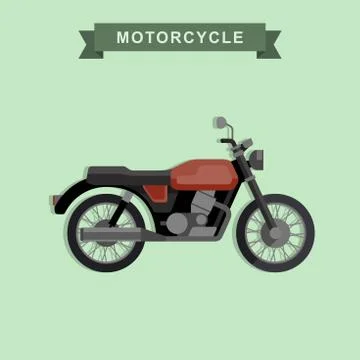 Vector classic bike. Stock Illustration