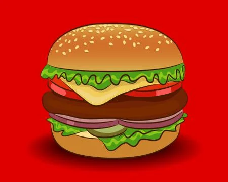 Vector classic burger Stock Illustration