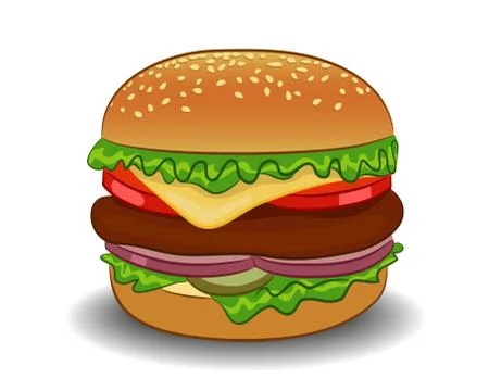 Vector classic burger Stock Illustration