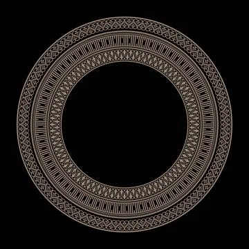 Vector classic byzantine empire gold round ornament. Gold Circle Stock Illustration