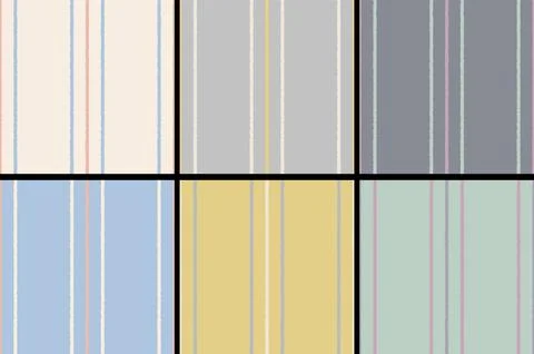 Vector Classic seamless striped pattern in retro style. Vector set of seaml.. Stock Illustration