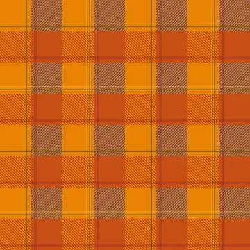 Vector classic seamless yellow plaid pattern. Orange gingham pattern. Yello.. 스톡 일러스트