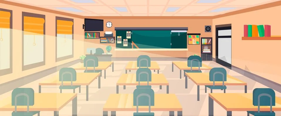 Vector classroom interior Stock Illustration