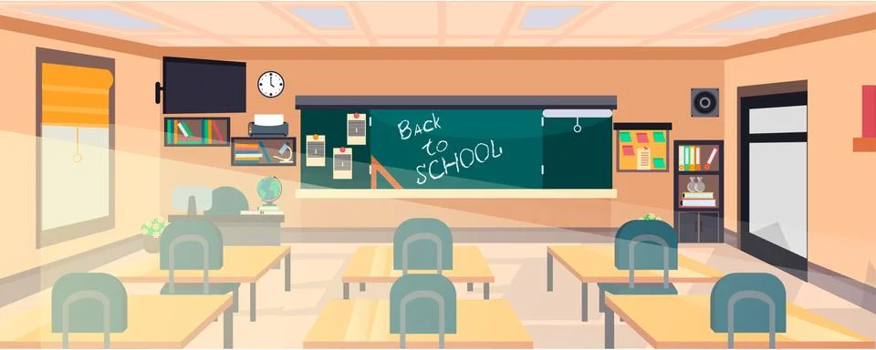 Vector classroom interior Illustrazione stock