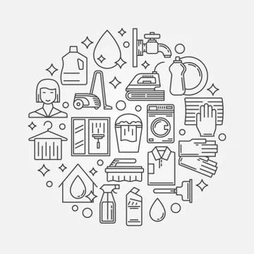 Vector cleaning service illustration Stock Illustration