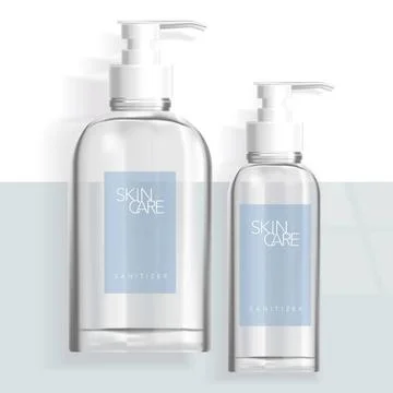 Vector Clear and White Cosmetics, Skincare, Haircare, Healthcare, Beauty o... Stockfoto's