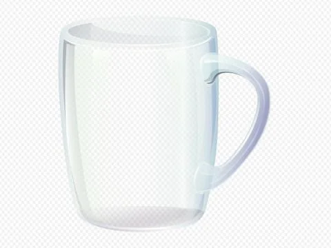 Vector clear glass Mug Stock Illustration