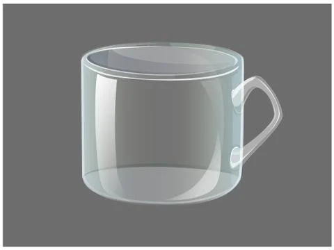 Vector clear glass - transparent - cup Stock Illustration
