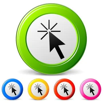 Vector click icons Ilustración de archivo