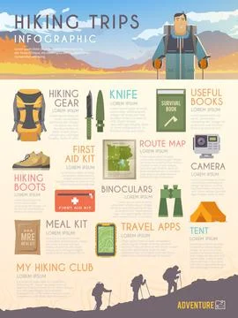 Vector climbing infographic Stock Illustration