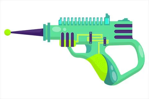 Vector clip art blaster. a vivid illustration of an unusual alien weapon. ene Stock Illustration