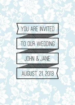 Vector clipart banner wedding frame and background Illustrazione stock