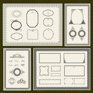 Vector clipart of big frame set Иллюстрация