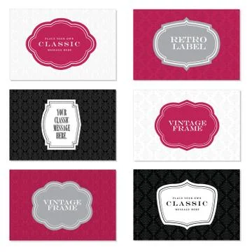 Vector clipart classic label and frame set Иллюстрация