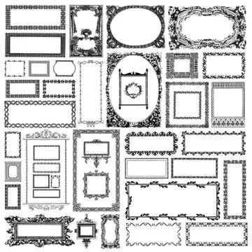 Vector clipart of giant frame set Иллюстрация