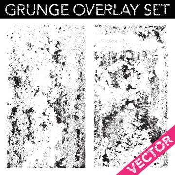 Vector clipart illustration of grunge overlay set Иллюстрация