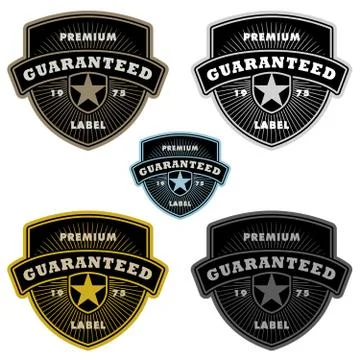 Vector clipart shield badge set Illustrazione stock