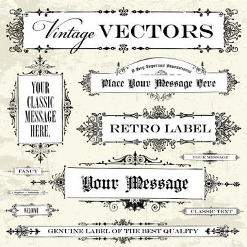 Vector clipart victorian frame template set Stock-Illustration