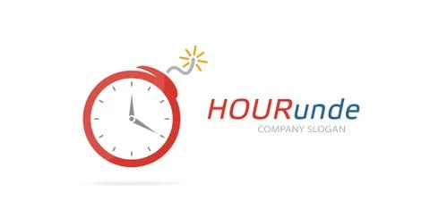 Vector clock and bomb logo combination. Explosion and timer symbol or icon イラスト素材