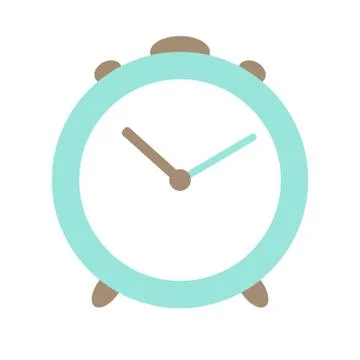Vector Clock blue and brown symbol isolated on white 스톡 일러스트