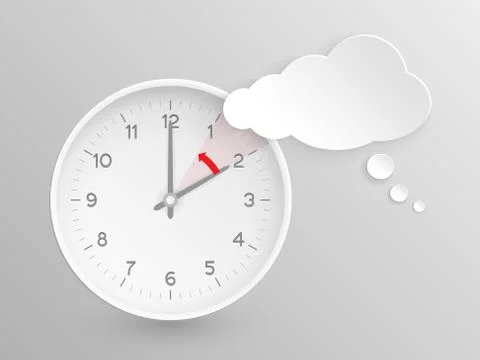 Vector clock, do not forget to fall back Stock Illustration