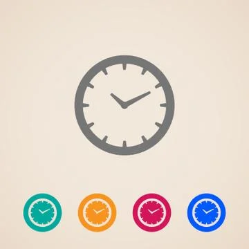Vector clock icon Stock Illustration
