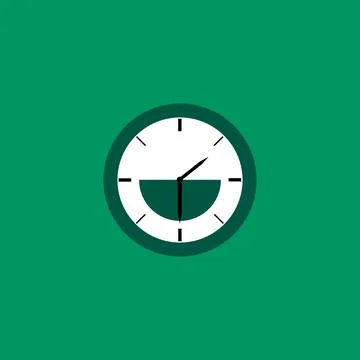 Vector clock icon. Schedule, appointment, important date concept. Modern flat Stock Illustration