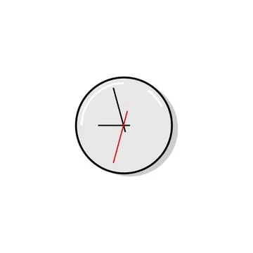 Vector clock icon. Schedule, appointment, important date concept. Modern flat Stock Illustration