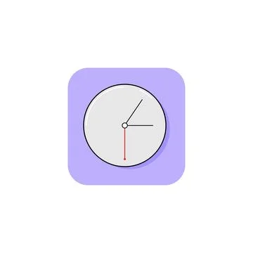 Vector clock icon. Schedule, appointment, important date concept. Modern flat Stock-Illustration