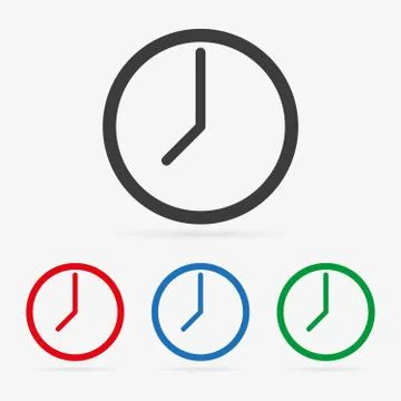 Vector clock icons Stock Illustration
