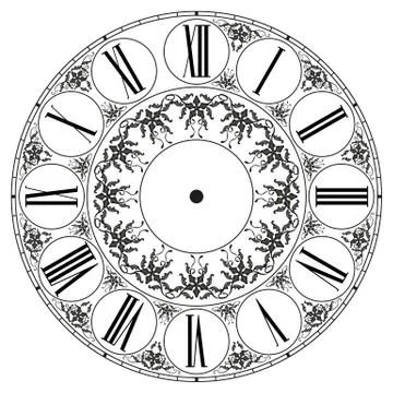 Vector clock Stock Illustration