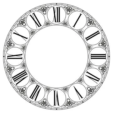 Vector clock Stock Illustration