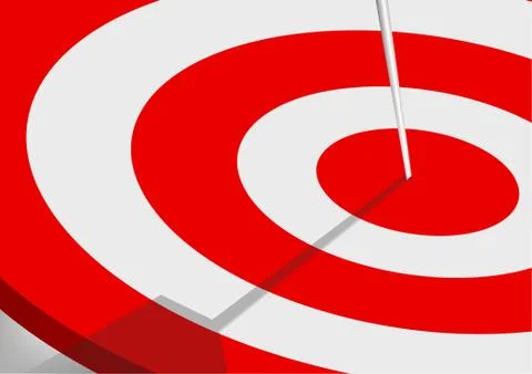 Vector : Close-up arrows and archery target Stock Illustration