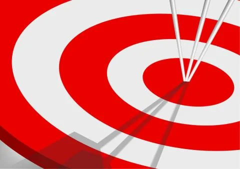 Vector : Close-up arrows and archery target Stock Illustration