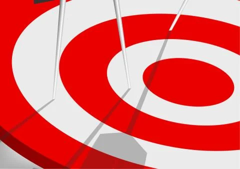 Vector : Close-up arrows and archery target Stock Illustration
