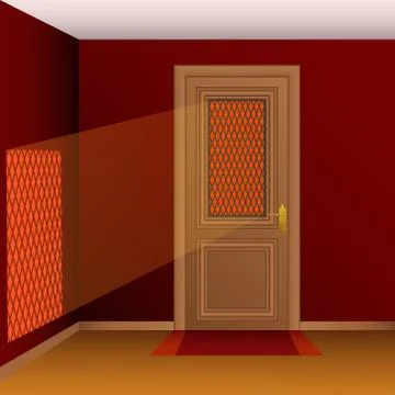 Vector closed door Stock Illustration