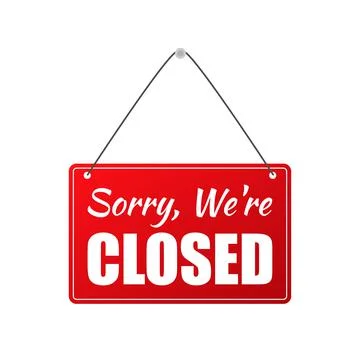 Vector Closed Store Sign. Vector illustration. Stockillustratie