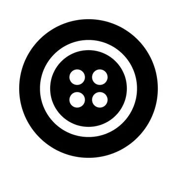 Vector clothes button icon on white background 스톡 일러스트