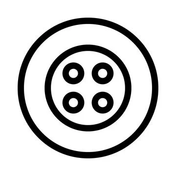 Vector clothes button icon on white background 스톡 일러스트