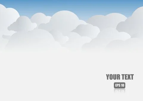Vector : Cloud and blue sky with space for text Stock-Illustration