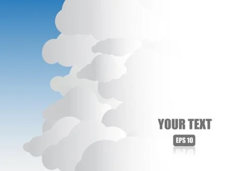 Vector : Cloud and blue sky with space for text Stock Illustration
