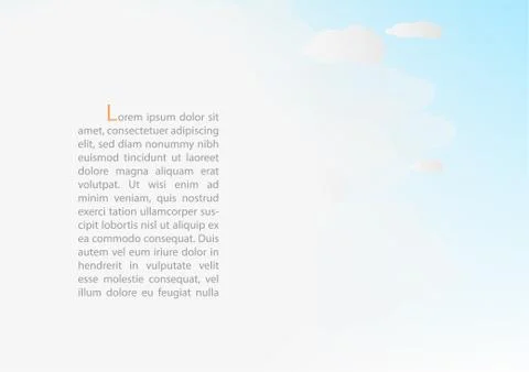 Vector : Cloud and sky and space for text Stock Illustration