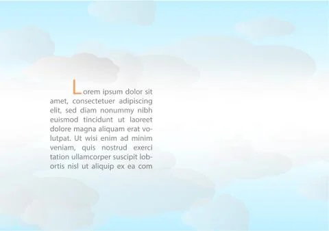 Vector : Cloud and sky and space for text Stock Illustration