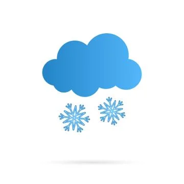 Vector Cloud and Snow Icon Stock Illustration