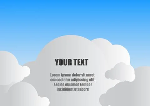 Vector : Cloud and space for text on blue sky Stock Illustration