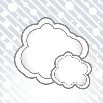 Vector cloud bubble. Stock Illustration