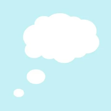 Vector cloud chat speech bubble icon. White doodle shape sign. 스톡 일러스트