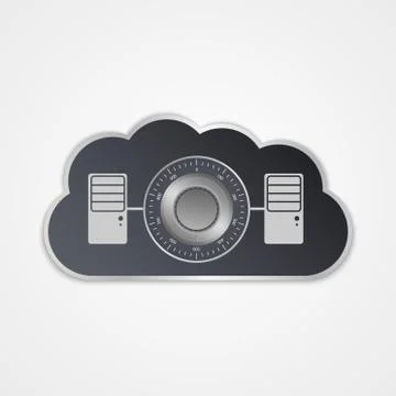 Vector cloud computing concept. Modern design template. Stock Illustration