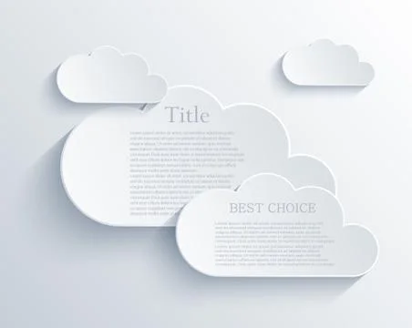 Vector cloud design element Stock Illustration
