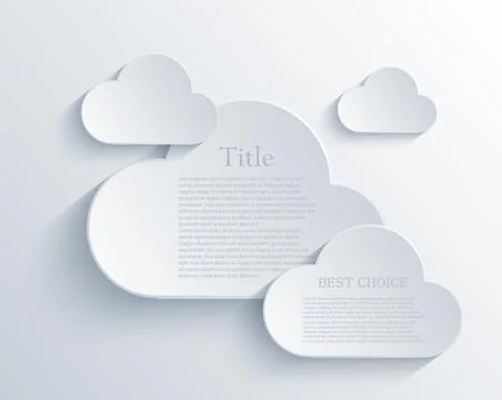 Vector cloud design element Stock Illustration